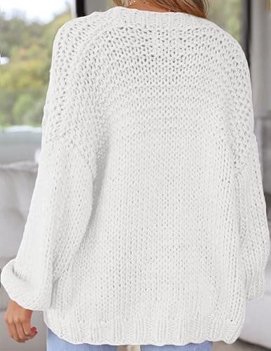 Women's Cardigan Soft Pocketed Long Sleeves Casual Knitted Open Front Cardigans Lightweight Sweaters thumbnail 3