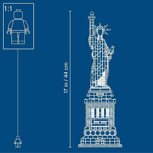 LEGO Architecture Statue of Liberty 21042 Model Building Set - Collectible New York City Souvenir, Creative Home Décor or Office Centerpiece, Great Gift Idea for Adults and Teens thumbnail 3