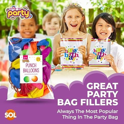 Jaunty Partyware 50x Large Punch Balloons for Kids Ideal Party Bag Fillers - 12 Inch Large Size - Assorted Colours - Fun Children’s Party Ideas - Thick & Strong - Easy to Inflate thumbnail 5