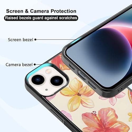 Axulimin Cute Seashell Tropical Summer Aesthetic Phone Case for iPhone 14 & iPhone 13 (6.1") Case for Teen Girls Women Kids Girls (Floral Pink) thumbnail 4