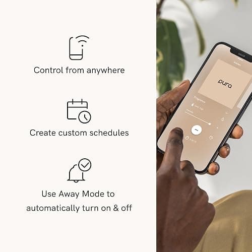 Pura 4 Smart Home Fragrance Device Starter Set - Scent Diffuser for Home- Linens & Surf, Lavender Fields, White Tea No. 1, Yuzu Citron Scent thumbnail 4