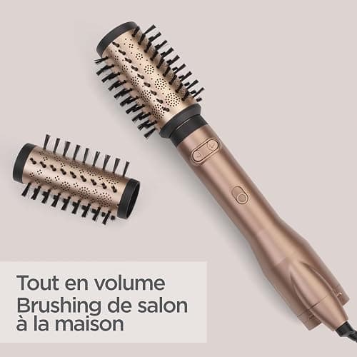 BaByliss Brosse soufflante rotative Big Hair Dual - Technologie ionique anti-frisottis, Brosse de 50 mm et 40 mm, 2 sens de rotation, 2 réglages de température + Bouton air froid, Noir, AS952E thumbnail 5