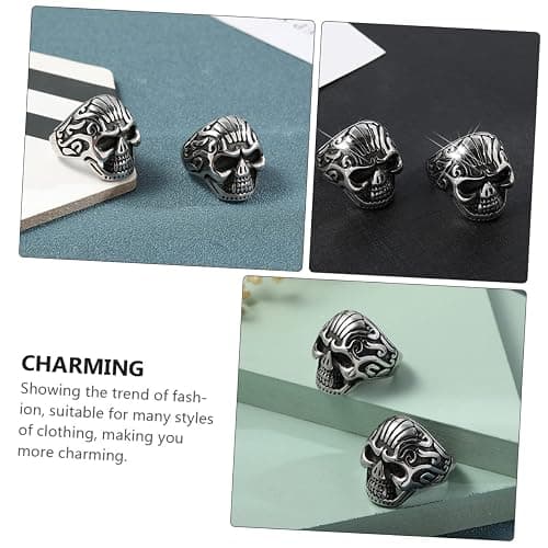 GALPADA Skull Ring for Men Gothic Style Fashion Finger Ring High-tech Titanium thumbnail 6