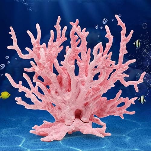Besimple Artificial Aquarium Coral Ornament Plastic Fish Tank Plants Decoration for Aquarium Landscape (Pink) - Image 1
