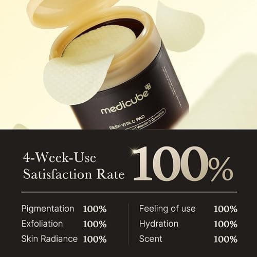 medicube Toner Pads Deep Vita C Facial Toner Pad for Uneven Skin Tone & Texture | Vitamin Water and 3 Types of Vitamin, Deeply Hydrating & Resurfacing Pad | Korean Skin Care, 70 Pads (1 Pack) thumbnail 5
