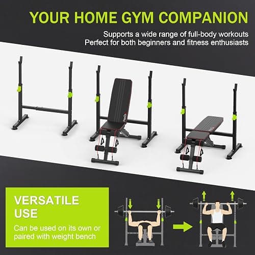 FitinOne Adjustable Folding Weight Bench for Home Gym, 660 lbs Capacity Multi-Functional Workout Bench Sturdy Durable for Full Body thumbnail 2