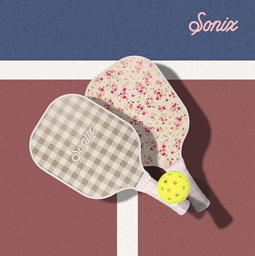 Sonix | USAPA Approved | Pickleball Paddles Set of 2 | Fiberglass Surface Pickleball Set with 2 Rackets, 4 Balls, & Bag - Cottage Floral thumbnail 7