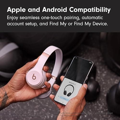 Beats Solo 4 - Wireless Bluetooth On-Ear Headphones, Apple & Android Compatible, Up to 50 Hours of Battery Life - Cloud Pink thumbnail 8