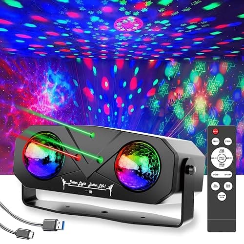 Ocean and Pattern Light Show Disco Ball Party Light with Sound Activated DJ Star Projection for KTV Club Christmas Festival Gifts - Image 1