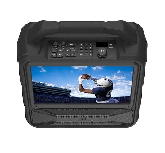 Monster Vision 2 | Portable Entertainment System with 15.6" 1080p Display & 60W Speakers | up to 25 Hours of Playtime | Dual HDMI Ports | Includes USB-C to HDMI Cable | ATSC Tuner for Portable TV use thumbnail 2