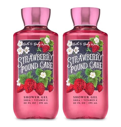 Bath and Body Works Strawberry Pound Cake Shower Gel 10 Oz 2 Pack (Strawberry Pound Cake) - Image 1