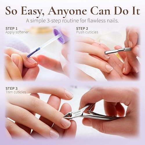 Professional Cuticle Cutter Trimmer Manicure Tools with Double Spring– Perfect Nail Care Tool for Manicure & Pedicure Beauty at Home/Spa/Saloon thumbnail 3