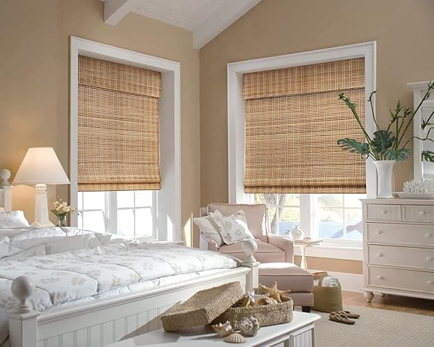 LazBlinds No Drill Cordless Bamboo Roman Shades, 30" W × 64" H, Brown | Tool-Free Light Filtering Window Treatment, Roll Up Bamboo Blinds for Windows thumbnail 4