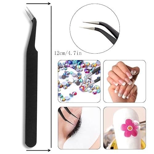 Kaychan Rhinestone Picker Tool 2 Acrylic Handle Rhinestones Applicator Dual-Ended DIY Nail Art Tool with 4 Extra Wax Tips and 1 Tweezer thumbnail 3