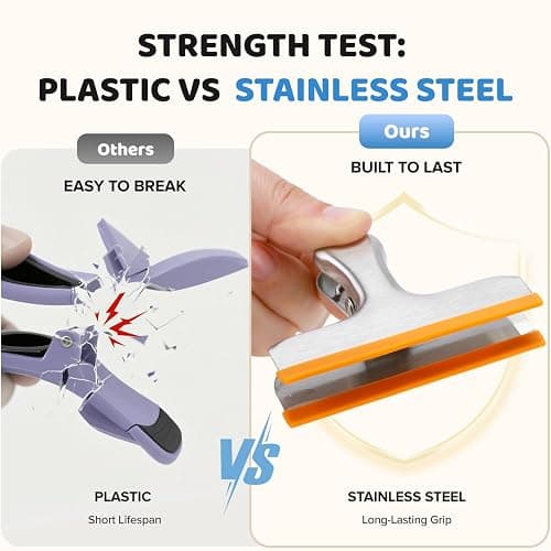 HOUSE AGAIN 4 Pack Stainless Steel Magnetic Chip Bag Clips Covered with Silicone - NO More Sharp Edges - Color Coded for Food Bags - Hang Postcards Heavy Duty for Kitchen and Office, 3 Inches Wide thumbnail 8