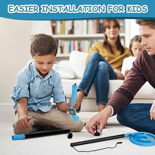 OMMO Metal Detector, Adjustable 27.5”-37.8” Metal Detector for Kids with Intuitive LCD Display, Lightweight Kids Metal Detectors with 6” Search Coil for Exploration Hiking thumbnail 6