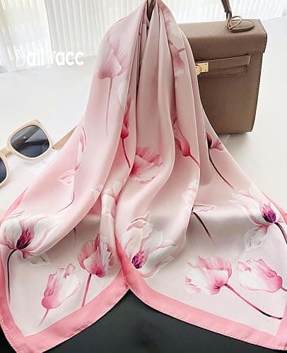 Dailyacc Hair Bandanas Scarf For Women Lightweight Fashion Neck Silk Satin Head Scarves For Sleeping Handbags Scarf thumbnail 4
