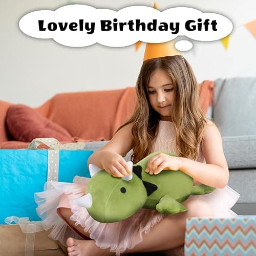 Finebee Weighted Dinosaur Stuffed Animals, Cute Weighted Dino Plush, Soft Stuffed Weighted Plushie Pillow Gifts for Girls Boys(23.6" 3.1Lbs) thumbnail 9