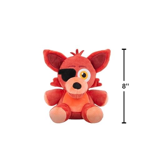 Jazwares Five Nights at Freddy’s Classic Foxy Plush - 8-Inch Stuffie with Soft Material and Glow-in-The-Dark Eyes thumbnail 2