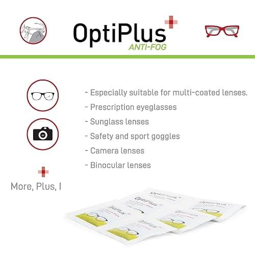 OptiPlus Anti Fog Pre-Moistened Cleaning Wipes for Glasses, Screens, Lenses - Quick-Dry, Scratch-Free, 100 Count thumbnail 5