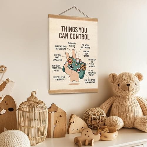 ZTGDA Positive Affirmation Poster,Things You Can Control Poster,Mental Health Gaming Wall Art, Positive Motivational Canvas for Teen Room, Counseling Office, Therapy, or Classroom Decor(Control) thumbnail 5