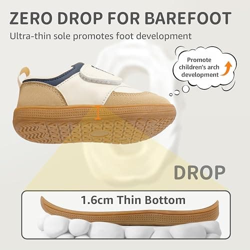 STQ KIDS Toddler Wide Toe Box Shoes Barefoot Sneakers Girls Boys Zero Drop First Walking Running Tennis Grounding Shoes thumbnail 5
