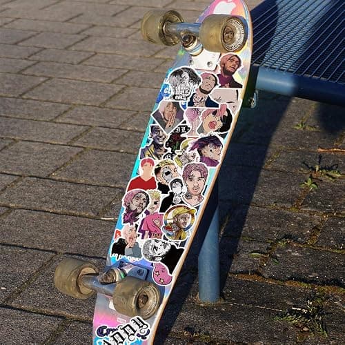 YEESACG - 100Pcs Lil Peep Vinyl Waterproof Stickers Pack | Cool Rapper Singer Aesthetic Trendy Stickers for Laptop,Water Bottles,Phone,Bumper,Skateboard,Car Decal Stickers for Adults Teens thumbnail 6