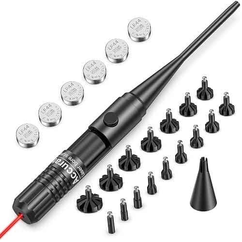 EZshoot Bore Sight Kit for .17 to 12GA Calibers BoreSighter with Button Switch Red Laser Bore Sight - Image 1