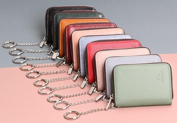 FurArt Zipper Wallet Women, RFID Blocking Credit Card Wallet, Business Card Holder, Compact Size KeyChain Wallet thumbnail 7