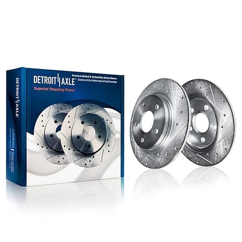 Detroit Axle - Brake Kit for 2016 Honda Accord [Sport], Drilled Slotted Disc Brake Rotors Ceramic Brakes Pads Replacement : 12.28" inch Front and 11.10" inch Rear Rotor thumbnail 4