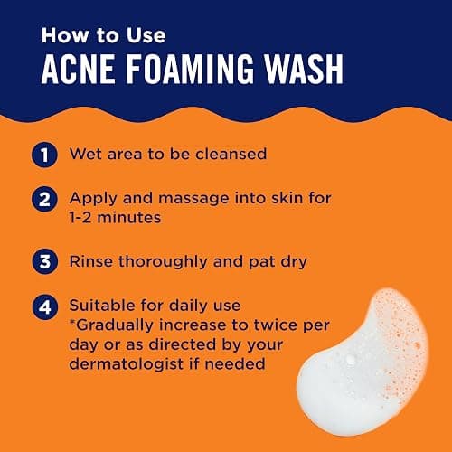 PanOxyl 10% Benzoyl Peroxide Acne Foaming Wash, Maximum Strength, Daily Acne-Fighting Face and Body Cleanser, Face Wash to Clear, Treat and Prevent Acne Pimples and Stubborn Breakouts, 5.5 Oz Tube thumbnail 8