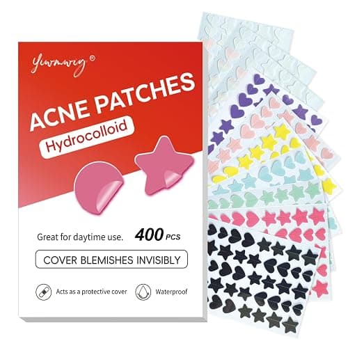 Star Pimple Patches for Face (400 Counts) Festival Beauty Party, Hydrocolloid Cute Acne Patches Cover Zits Blemishes, Zit Patches Spot Stickers Acid Tea Tree Oil,Zit Patches Pads for Skin Care - Image 1
