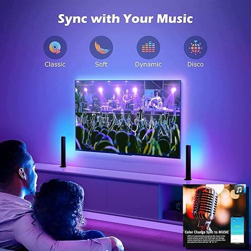 DS Smart LED Light Bars, Gaming Lights, Ambient Light, RGB TV Backlights with Scene Modes and Music Modes for Gaming, Computer Case, PC Monitor, TV, Laptop (Z Series) thumbnail 5