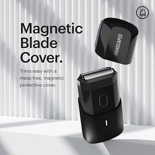 MANSCAPED® The Handyman™ Compact Face Shaver – Portable Men’s Travel Facial Hair Groomer, USB-C Rechargeable Razor, Electric Foil Face Shaver, Waterproof, Cordless, Dual-Action SkinSafe® Foil Blades thumbnail 5