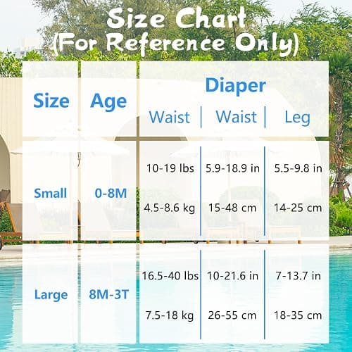 Babygoal Baby & Toddler Boy and Girl Swim Diapers, Reusable Adjustable Washable One Size Fits 6M-3T Gifts and Swimming Lessons 3 Pack 3ZSD07 thumbnail 5