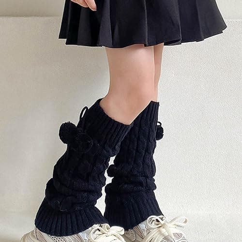 Cute Leg Warmers for Girls Fall Fashion Kawaii Knitted Legwarmers Winter Warm Cozy Socks Accessories Kids 3-15 Years thumbnail 2