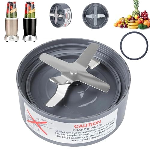 Replacement Extractor Blade, Fit for NutriBullet 600w/ 900w Pro Series Blender with Food-grade Silicone Rubber Gaskets Seal Ring for NutriBullet Blender Blade Replacement Parts - Image 1