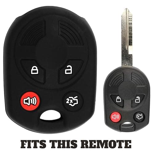 KeyGuardz Keyless Entry Remote Car Key Fob Outer Shell Cover Soft Rubber Protective Case for Ford Lincoln Mercury (Pack of 2) thumbnail 3