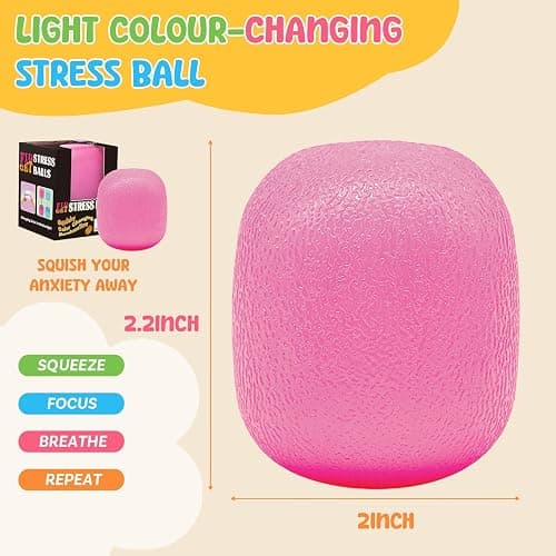 Fidget Toys Stress Balls for Kids & Adults - Changes Color in The Sun -Slow Rise Dough Ball - Fidgets for Classroom - Squishy Fidget Toys Stretchy Squeeze Stress Relief Balls for Anxiety thumbnail 2