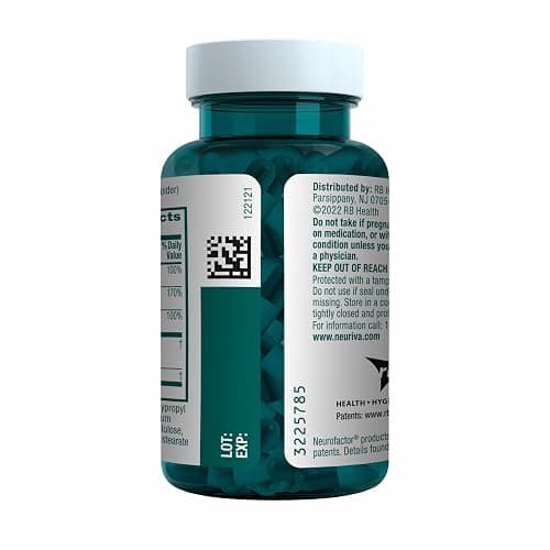 NEURIVA Plus Brain Supplements for Memory and Focus, Clinically Tested Nootropics Neurofactor and Phosphatidylserine, with Vitamin B12, Vitamin B6 and Folic Acid, 30 Count Capsules | Brian Supplements for Memory and Focus, Phosphatidylserine, Vitamin B12, Vitamin B6, Neurofactor, Decaffeinated Nootropic thumbnail 21