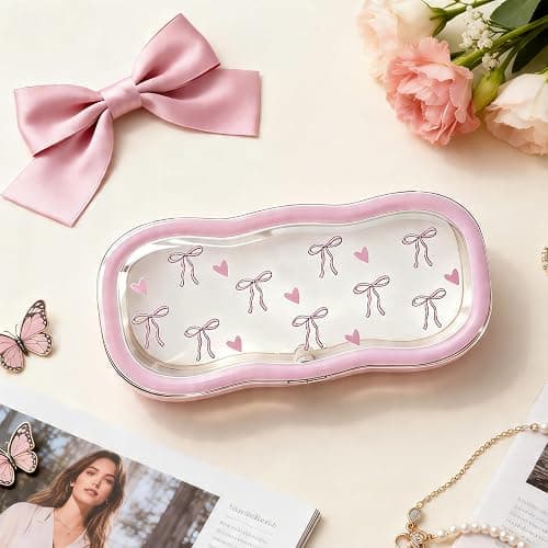 CasaPopz Glasses Case Hard Shell, Clear Eyeglass Case, Cute Holder for Sunglasses and Reading Glasses thumbnail 4