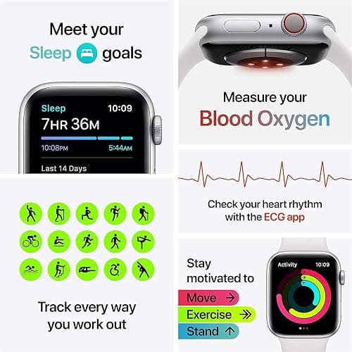 Apple Watch Series 6 (GPS + Cellular, 44mm) - Gold Aluminum Case with Pink Sport Band (Renewed) thumbnail 3