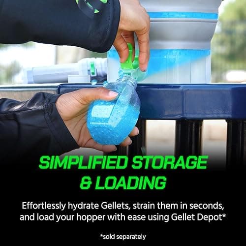 Gel Blaster Gellets Refill Ammo, 100,000 Blue Gellets - All-Natural Eco Friendly, Non-Toxic, Non-Staining & Non-Irritating Water Based Gel Balls - Made Specifically for Gel Blaster thumbnail 5