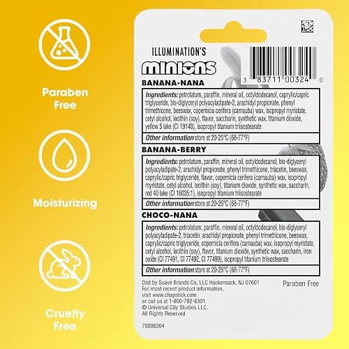 ChapStick Lip Balm, Minions Banana Variety Packs (9 Sticks), Party Favors for Kids, 0.15 Oz Ea - Banana Variety pack - 1 Count (Pack of 3) thumbnail 9