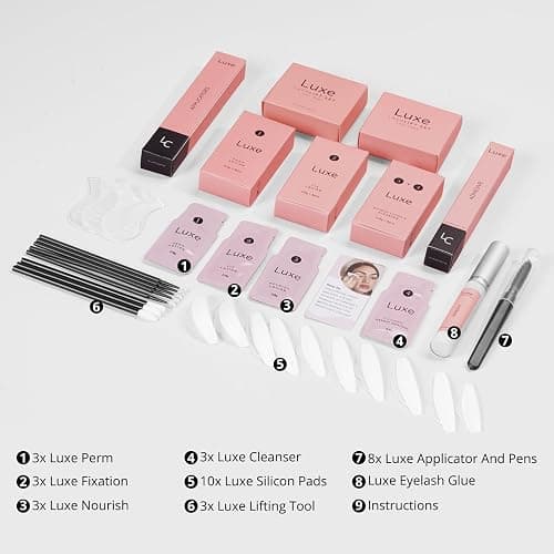 Luxe Cosmetics - Lash Lift Kit - Complete Set for Eyelash Lifting - New Pro Version - Easy to Apply and Long Lasting Finish - Professional Results up to 8 Weeks thumbnail 5