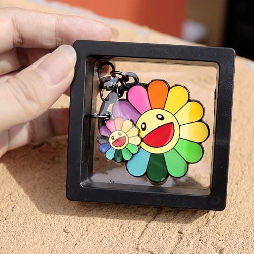 TOOLIN Keychain,Cute keychain,Car key chain,Smile Flower Bag Charms Accessories for women and girl thumbnail 3