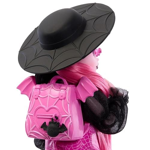 Monster High Draculaura Doll with Pet Bat-Cat Count Fabulous & Accessories Like Backpack, Spell Book, Bento Box & More thumbnail 4