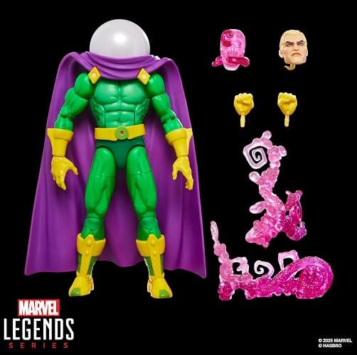 Marvel Legends Series Marvel's Mysterio, Retro Spider-Man Collectible 6-Inch Action Figure thumbnail 2