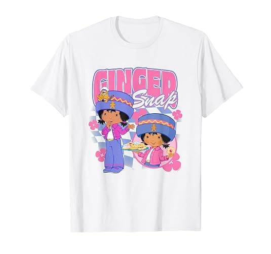 Strawberry Shortcake Cool Ginger Snap Groovy Floral Big Logo T-Shirt - Image 1