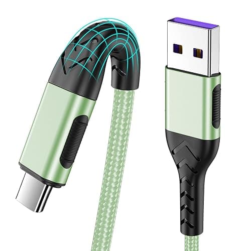 Durcord USB C Cable, Upgarded 2Pack 10ft Fast USB Type C Charging Cable for Android/Phone/Pad/Laptop, Type C Charger Braided USB Cable Compatible withi Phone 16/15/Pro/Plus/Max/Sam.Sung-Green - Image 1